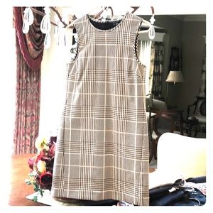 Theory houndstooth black and white dress